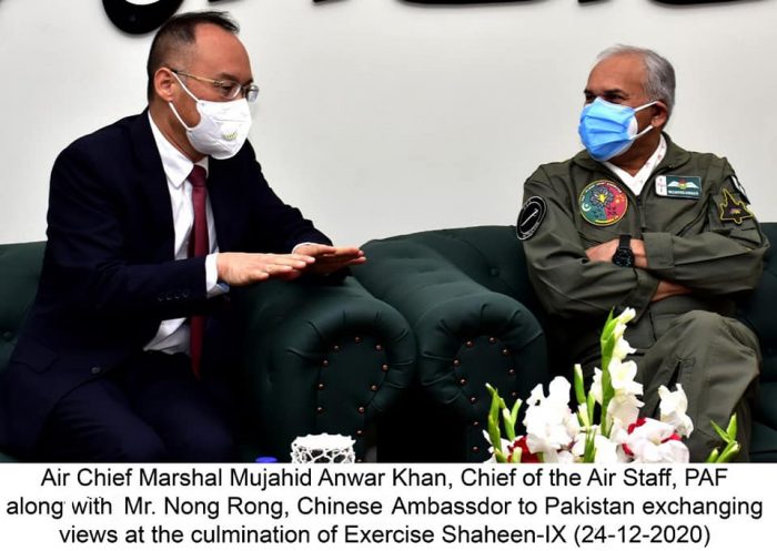 CHINESE Ambassador to PAKISTAN Mr. Nong Rong with CAS Air Marshal Mujahid Anwar Khan