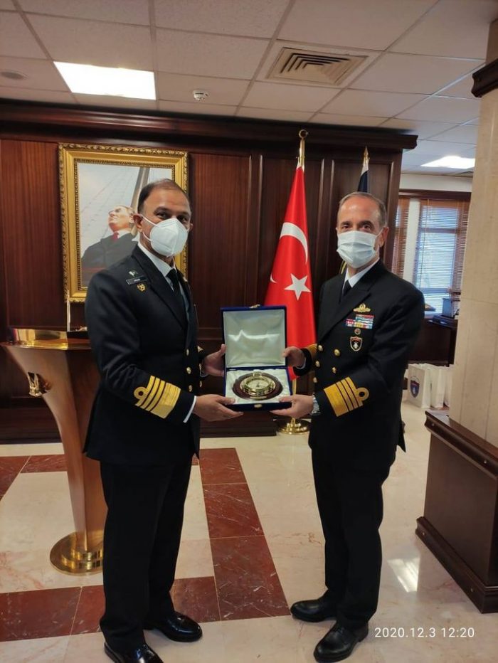 CNS Admiral Amjad Khan Niazi During vsit to TURKISH NAVAL FLEET HQ