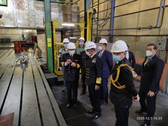 CNS Admiral Amjad Khan Niazi visits the progress of MILGEM ADA Class Corvette