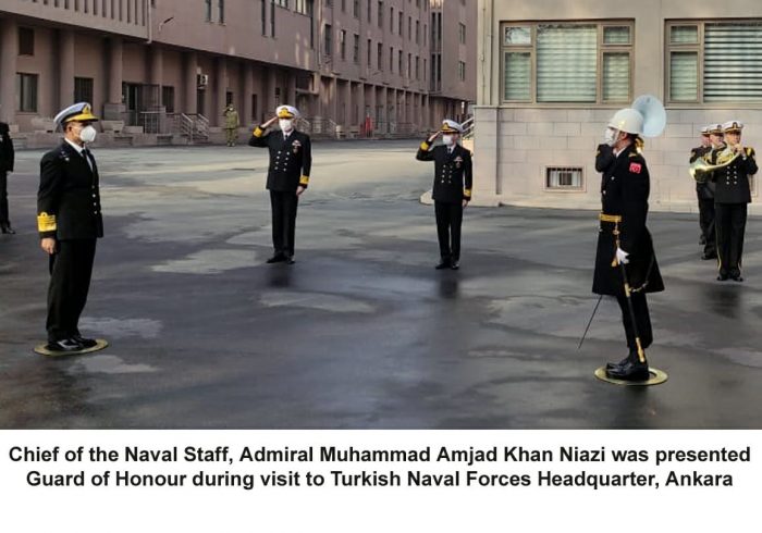 CNS Admiral Niazi presented Guard of Honor during visit to TURKEY