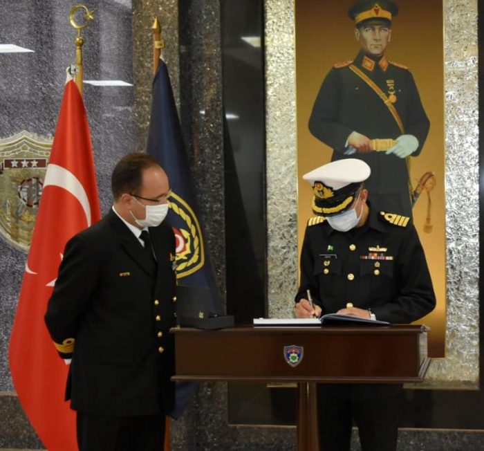 Commanding Officer of PNS TABUK with TURKISH Naval Officer