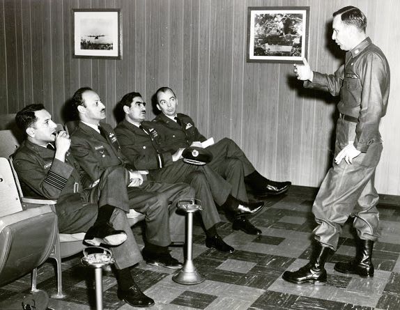 Left to right - Air Commodore M. Zafar Masud, Air Commodore F.S. Hussain, Air Marshal A. Rahim Khan
