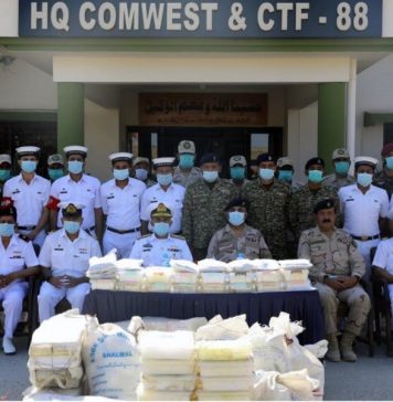 PAKISTAN NAVY And ANF Seize Drugs Worth 1.8 PKR In Joint Operation Off Coast Of Jiwani In Balochistan