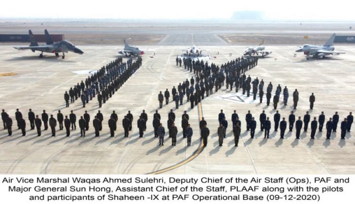 Participants of Shaheen-IX Joint Air Drills at PAF Base Karachi