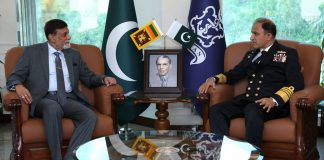 Sri Lankan High Commissioner Discuss Recent Regional Security Situation With CNS Admiral Amjad Khan Niazi At NAVAL HQ Islamabad