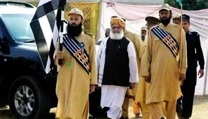 jui-f fazal ur rehman with Ansar ul Islam Militia