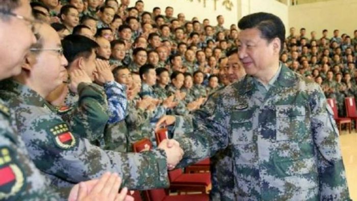CHINESE President H.E Mr. Xi Jinping With Brave PEOPLE'S LIBERATION ARMY (PLA) Soldiers
