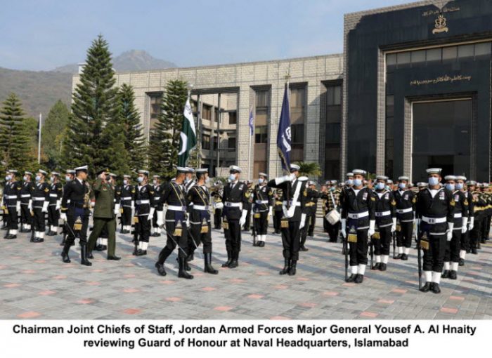 Jordan CJCS visits NAVAL HQ Islamabad