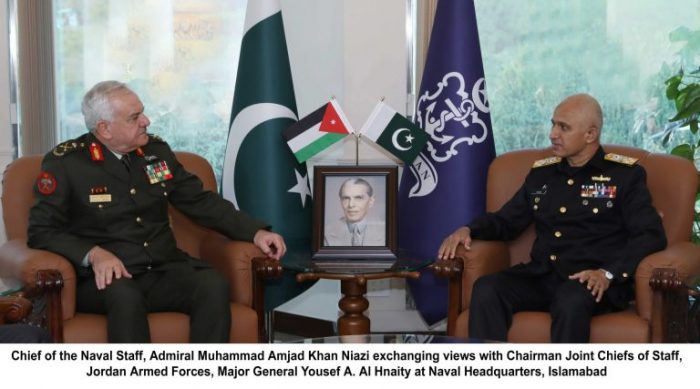 Jordan Major General Meeting with CNS Admiral Amjad Khan Niazi