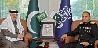 Saudi Ambassador Acknowledges Precious Sacrifices Of PAKISTAN NAVY For Maintaining Regional Maritime Peace and Security