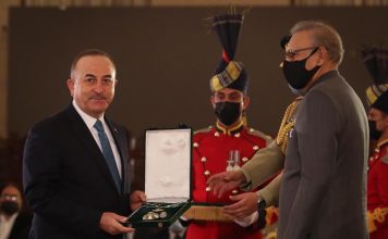 TURKISH Foreign Minister Awarded Coveted Hilal-i-PAKISTAN Award During Visit to PAKISTAN