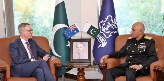 Australian High Commissioner to PAKISTAN And CNS Admiral Amjad Khan Niazi Discuss Regional Security Situation