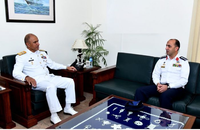 CNS Admiral Amjad Khan Niazi Meeting with Commander Royal Jordanian Force Colonel Hisham Khaleel Mubarak Aljarrah