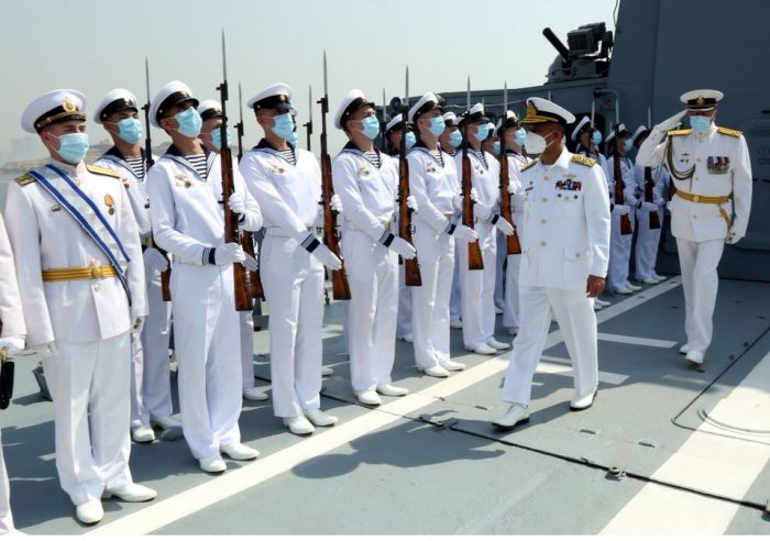 CNS Admiral Amjad Khan Niazi Visits Naval Warships Of Foreign Navies Participating In 7th AMAN-21 Multinational Naval Exercise