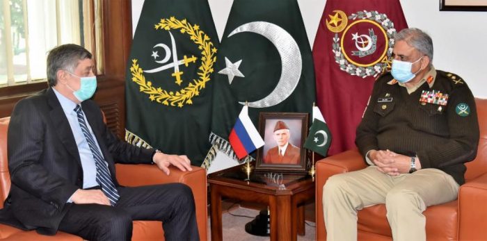 COAS General Bajwa And Russian Presidential Envoy To Afghanistan Held One On One Important Meeting In GHQ Rawalpindi