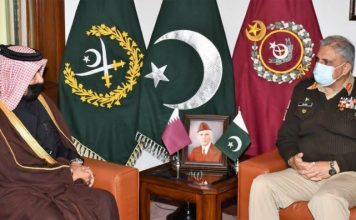 COAS General Bajwa And Special Envoy of the Minister of Foreign Affairs of Qatar Discuss Afghan Peace Process In GHQ Rawalpindi