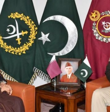 COAS General Bajwa And Special Envoy of the Minister of Foreign Affairs of Qatar Discuss Afghan Peace Process In GHQ Rawalpindi