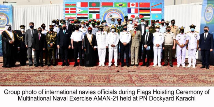 Group Photo of Participants of 7th AMAN-2021 Naval Exercise