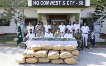 PAKISTAN NAVY And Anti-Narcotics Forces Seize 700 KG Drugs Over Rs. 2.2 Billion In A Joint Operation Near Pishukan Coast In Balochistan