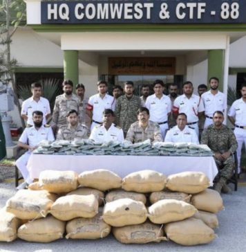 PAKISTAN NAVY And Anti-Narcotics Forces Seize 700 KG Drugs Over Rs. 2.2 Billion In A Joint Operation Near Pishukan Coast In Balochistan