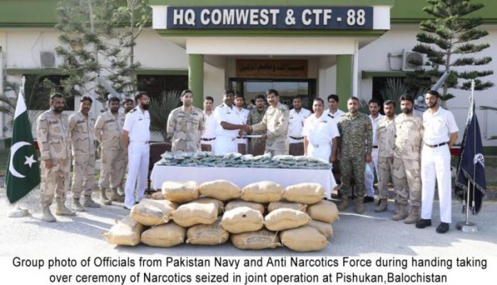 PAKISTAN NAVY and Anti-Narcotics Forces Seized Rs.2.2 Billion Drugs during a Joint Operation