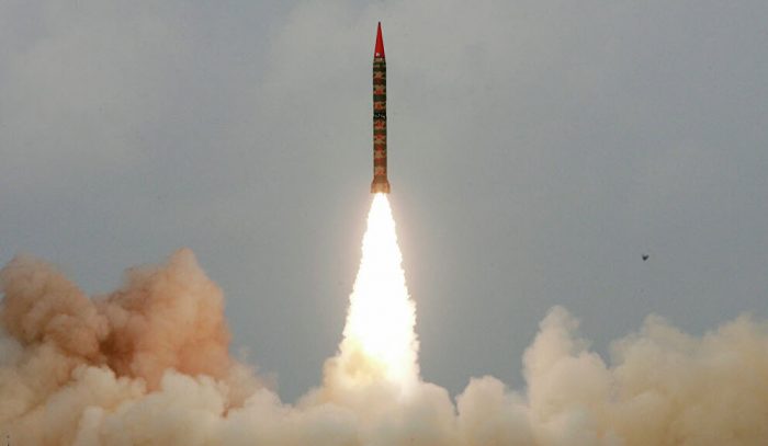 PAKISTAN Successfully Test-Fires Nuclear Capable Surface To Surface Ghaznavi Ballistic Missile