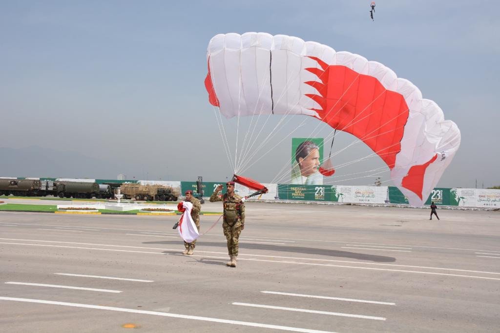 Airborne Paratrooper of Bahrain during PAKISTAN Day Parade 2021