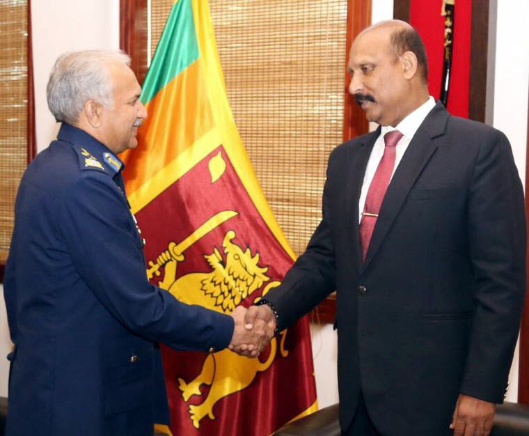CAS Air Chief Marshal Calls On Secretary Of Defense & State Minister For National Security & Disaster Management Gen (R) Kamal Gunaratne