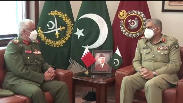 Commander of the National Guard of the Kingdom of Bahrain Calls On COAS General Bajwa At GHQ Rawalpindi