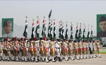 Contingent of PAKISTAN ARMED FORCES during PAKISTAN DAY Parade 2021