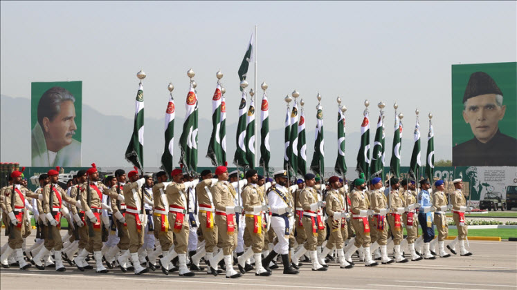 Contingent of PAKISTAN ARMED FORCES during PAKISTAN DAY Parade 2021