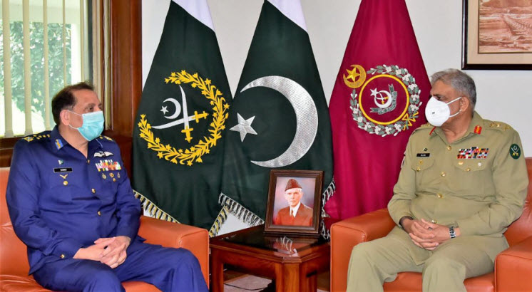 New PAF AIR CHIEF CAS Air Chief Marshal Zaheer Ahmad Babar Calls On COAS General Qamar Javed Bajwar At GHQ Rawalpindi