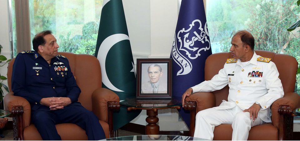 Newly Appointed CAS Air Marshal Zaheer Ahmed Babar Pays Maiden Visit To NAVAL Headquarter Islamabad