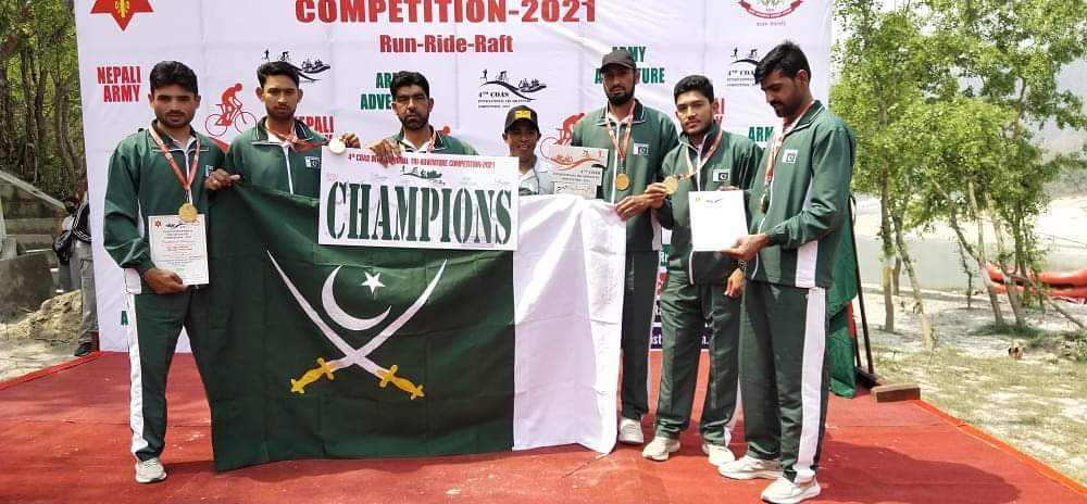 PAKISTAN ARMY Clinches Gold Medal In International Adventure Competition In Nepal