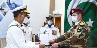 CNS Admiral Muhammad Amjad Khan Niazi Confers Military Award On PAKISTAN NAVY Personnel