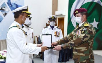 CNS Admiral Muhammad Amjad Khan Niazi Confers Military Award On PAKISTAN NAVY Personnel