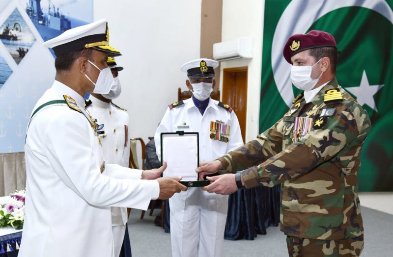 CNS Admiral Muhammad Amjad Khan Niazi Confers Military Award On PAKISTAN NAVY Personnel