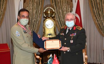 PAKISTAN Iron Brother TURKEY Awards Its Highest Military Award 'Legion Of Merit' To CJCSC General Nadeem Raza