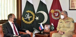 Russian FM Sergei Lavrov Held One On One Important Meeting With COAS General Qamar Javed Bajwa At GHQ Rawalpindi