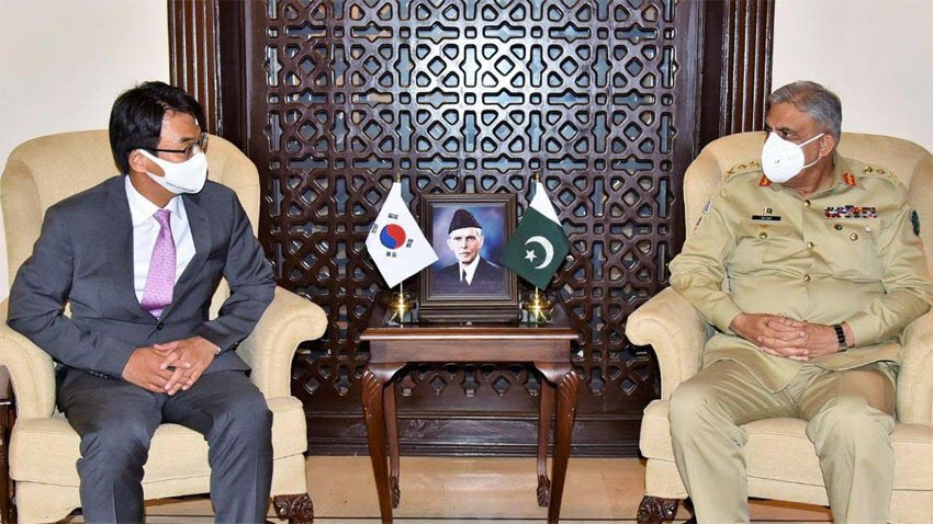 Korean Ambassador To PAKISTAN Called On COAS General Qamar Javed Bajwa At GHQ Rawalpindi