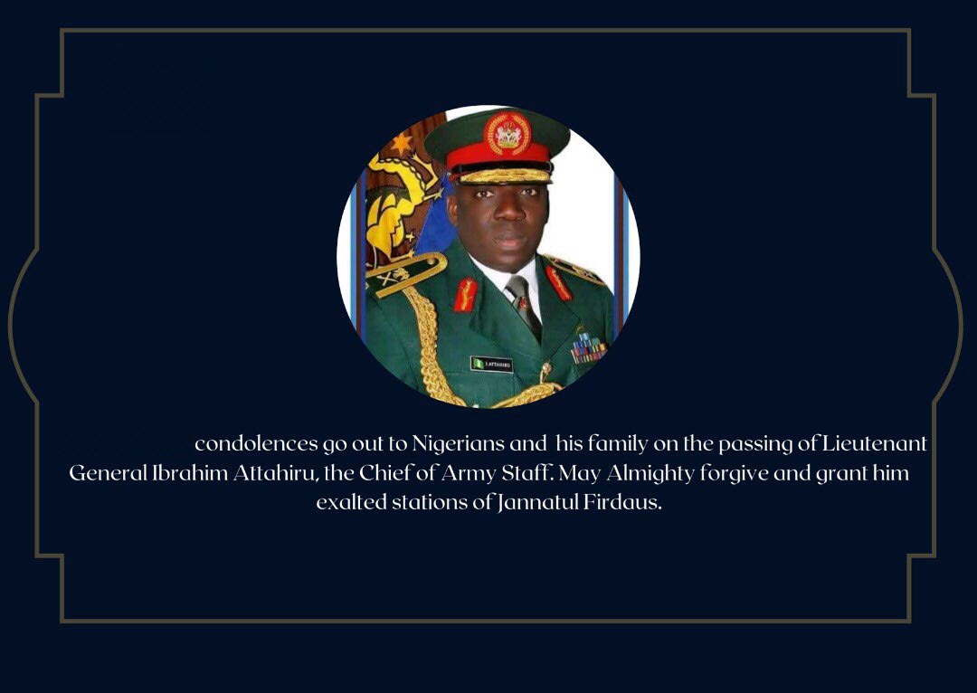 Nigerian Army Chief Martyred in a Plane Crash