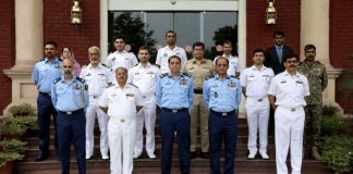 CAS AIR CHIEF MARSHAL Zaheer Ahmed Babar Addresses Faculty And Course Members Of 50th PN Staff Course at PAKISTAN NAVY War College Lahore