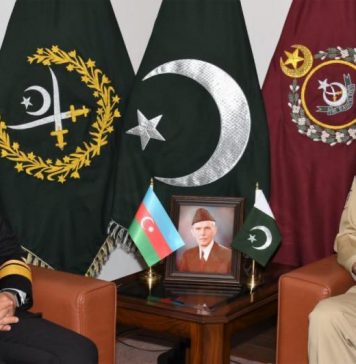 Commander AZERBAIJAN Naval Forces Held One On One Important Meeting With COAS General Qamar Javed Bajwa At GHQ Rawalpindi