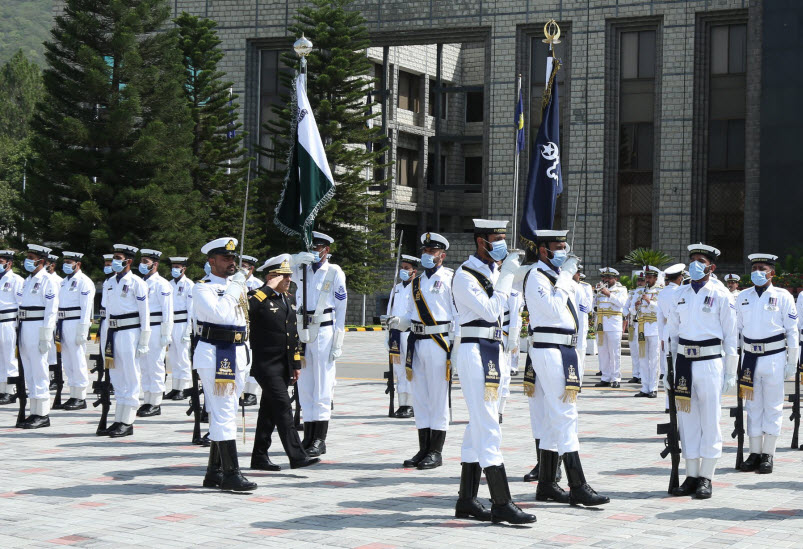 Commander AZERBAIJAN Naval Forces Rear Admiral Subhan Bakirov Held One On One Important Meeting With CNS Admiral Muhammad Amjad Khan Niazi at NAVAL HQ Islamabad