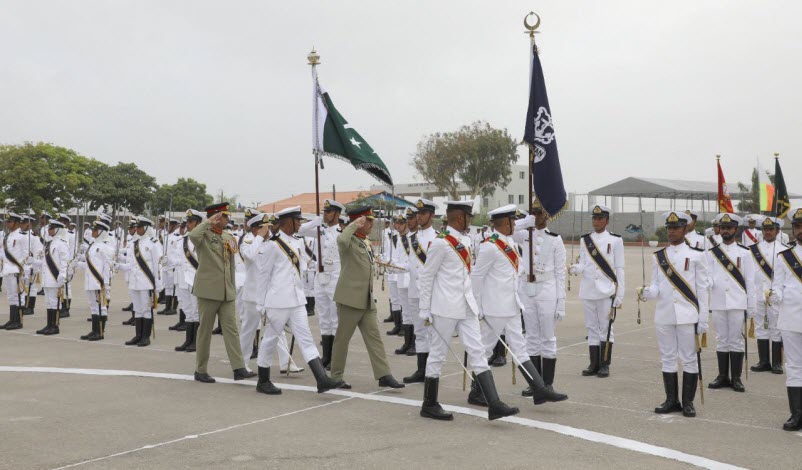 Course Commissioning Parade of 115th Midshipmen and 23rd SSC held at PAKISTAN NAVAL Academy PNS RAHBAR Karachi