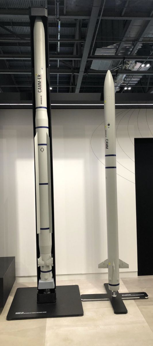 MBDA Albatros NG Naval Based Air Defense System (NBAD) CAMM and CAMM-ER Missiles Side by Side