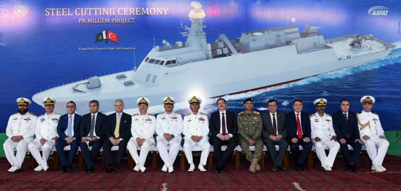 Steel Cutting Ceremony Of PAKISTAN NAVY 4th MILGEM ADA Class Stealth Warship Held At Karachi Shipyard & Engineering Works