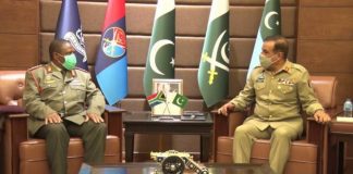 Chief of South African National Defense Force General Rudzani Maphwanya Held One On One Important Meeting With CJCSC General Nadeem Raza At Joint Staff HQ Rawalpindi