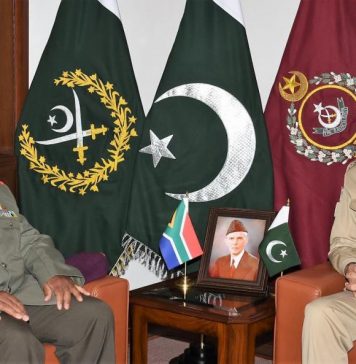 Chief of South African National Defense Forces Held One On One Important Meeting With COAS General Qamar Javed Bajwa At GHQ Rawalpindi