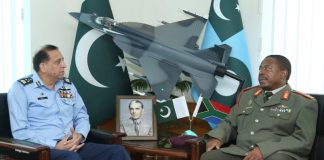 Chief of South African National Defense Held One On One Important Meeting With CAS Air Chief Marshal Zaheer Ahmed Babar At AIR HQ Islamabad